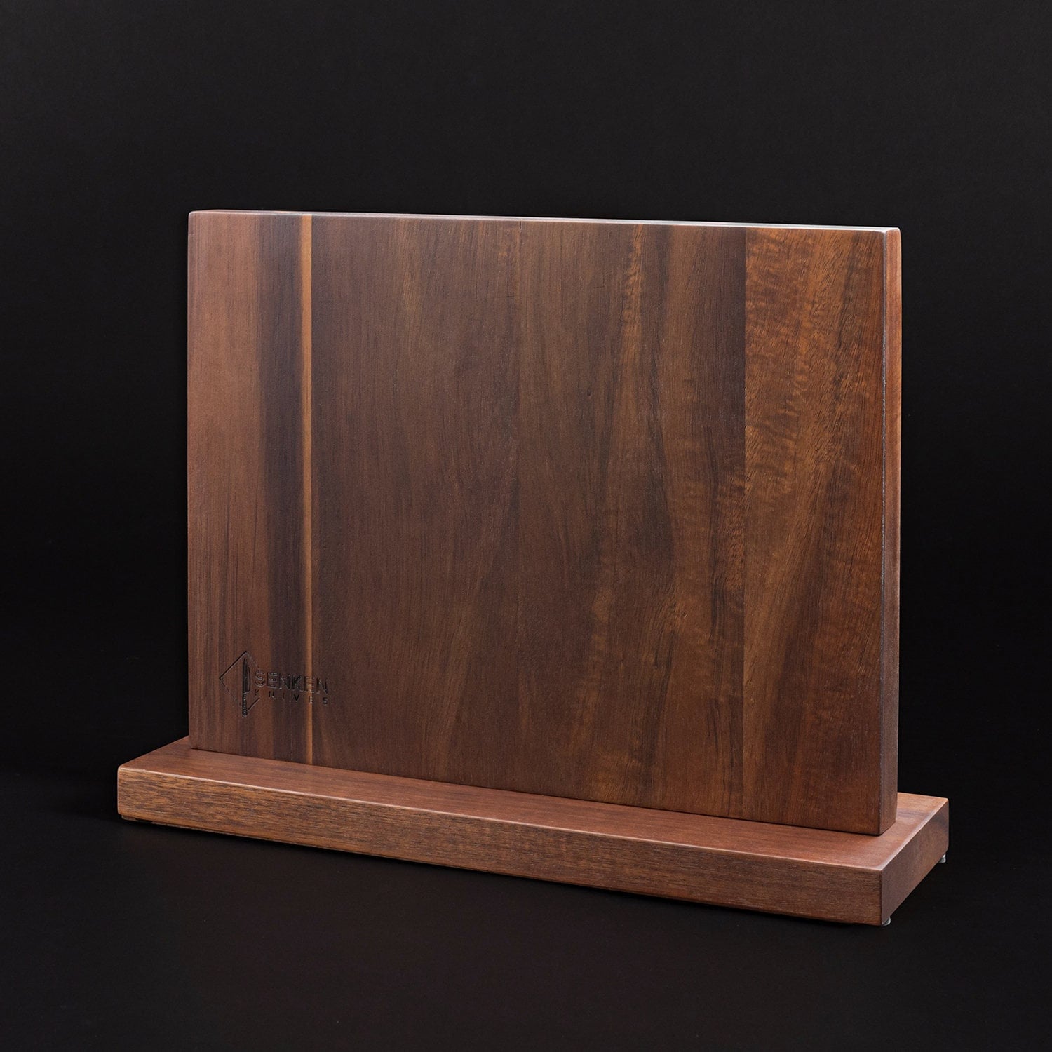 Dark Acacia Wood Magnetic Knife Block - Dual-sided - Holds up to 16 knives and kitchen accessories - Kitchen Countertop Knife Stand