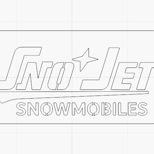 Sno-jet snowmobile DXF and SVG files