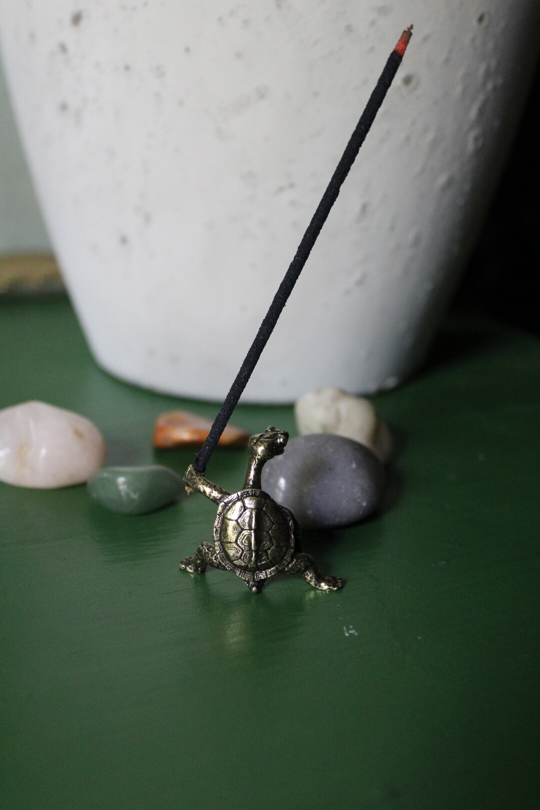 Antique Turtle Incense Stick Holder Mini Turtle Incense Burner, Vintage