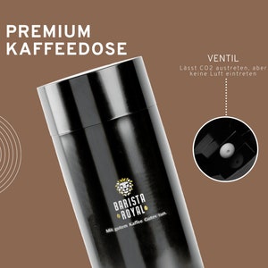 Vacuum coffee tin - airtight aroma protection for whole beans or ground coffee - aroma protection for coffee and tea