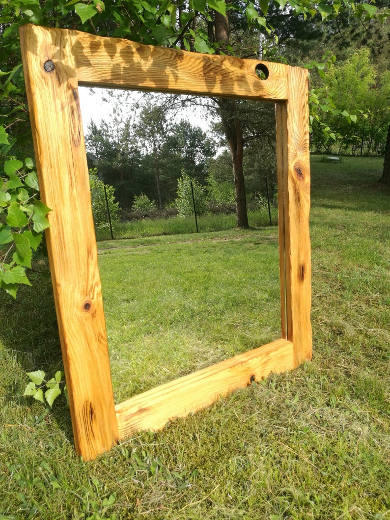 Floor Big Mirror Wood Mirror Wall Mirror Rustic Mirror Etsy