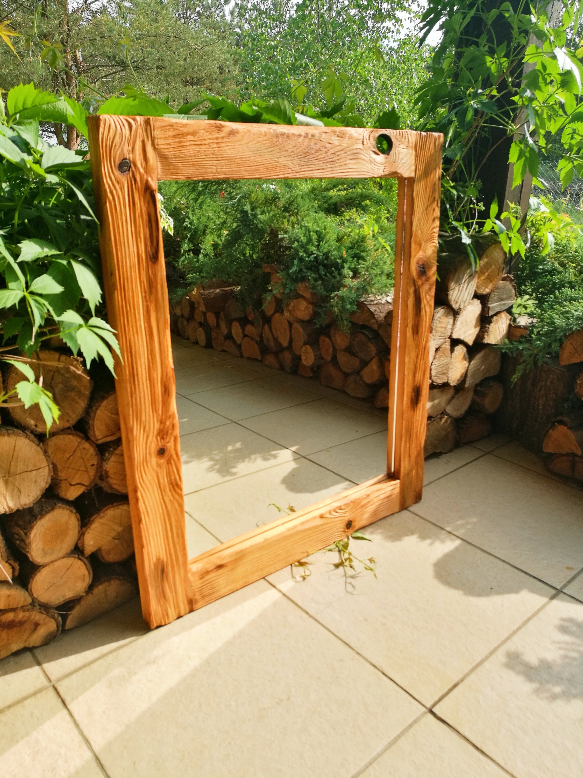 Floor Mirror Wood Mirror Wall Mirror Rustic Mirror Etsy