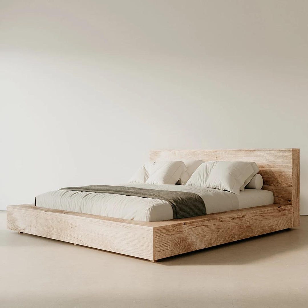 Solid Oak Wood Bed / Wooden Bed / Solid Wood Bed / Massive Real Wood