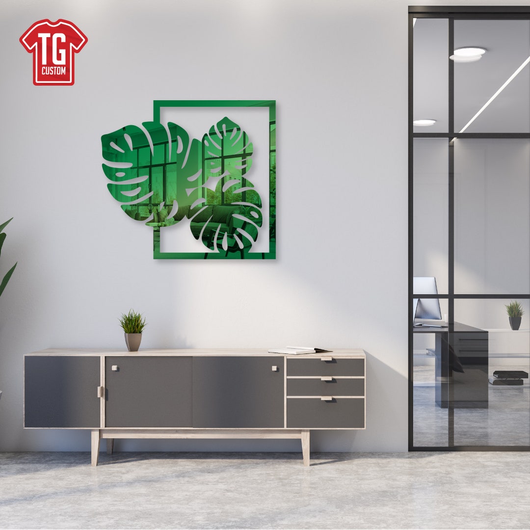 Monstera Leaves Wall Decor Monstera Wall Decor Acrylic Etsy