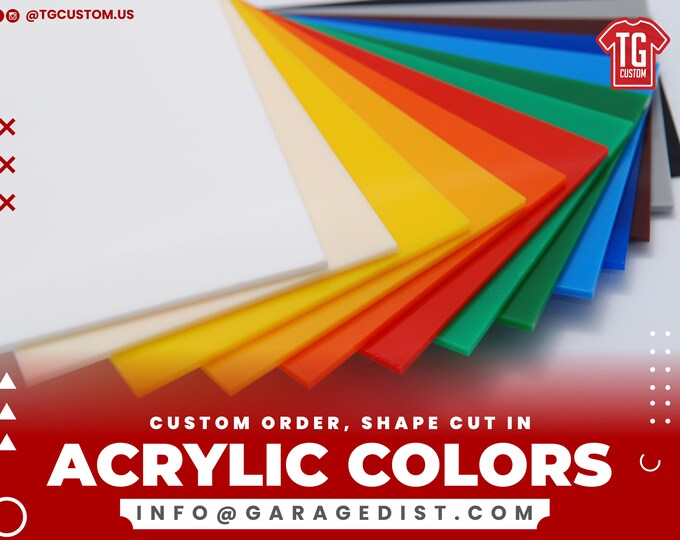 Custom Cut Acrylic Color, Custom Cutouts, Acrylic Color Cut Out