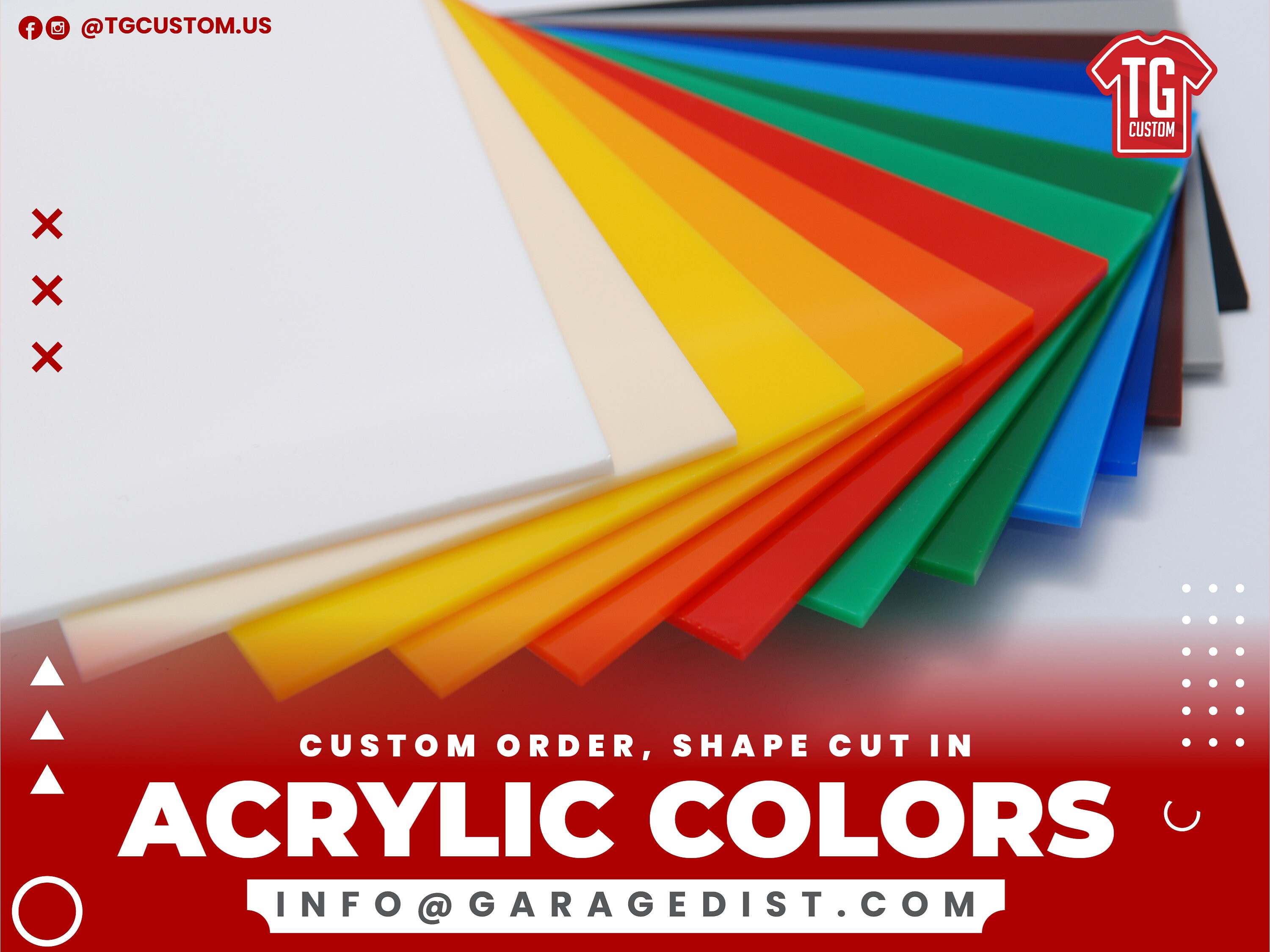 Custom Cut Acrylic Color, Custom Cutouts, Acrylic Color Cut Out