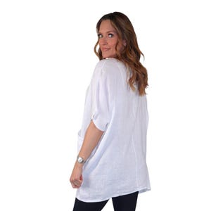 Linen oversize Tunic Top, Linen Tunic, Plus size Linen Top, Women linen tunic, vacation linen tunic, Front pocket tunic, Pure linen tunic