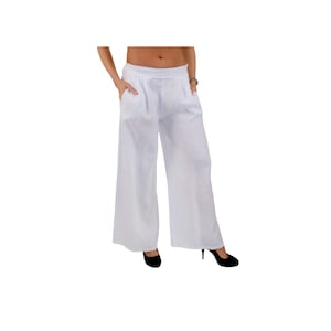 Linen parallel pants, Linen Wide leg Pants, Women linen pants, Free Domestic shipping, Linen summer pants, Relaxed fit linen pants