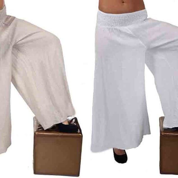 Wide Wide legged Palazzo pants, linen palazzo pants, Linen women pants, relaxed fit palazzo pants, wide leg palazzo pants