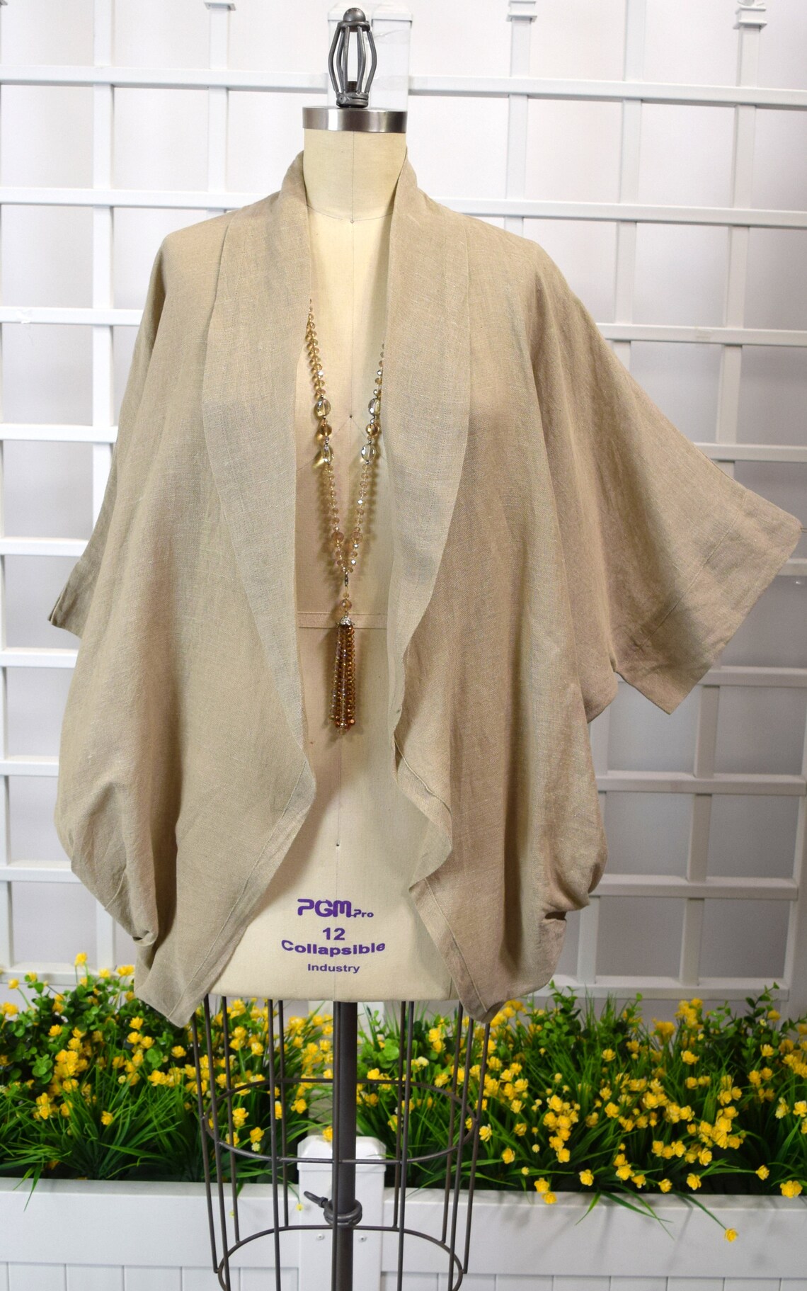 Linen Open Jacket Oversize Linen Jacket Linen Gauze Jacket Etsy