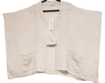 Oversize Bolero Top, Swing Linen Bolero jacket, Linen Gauze bolero jacket, One size Fit, Loose fitting linen jacket