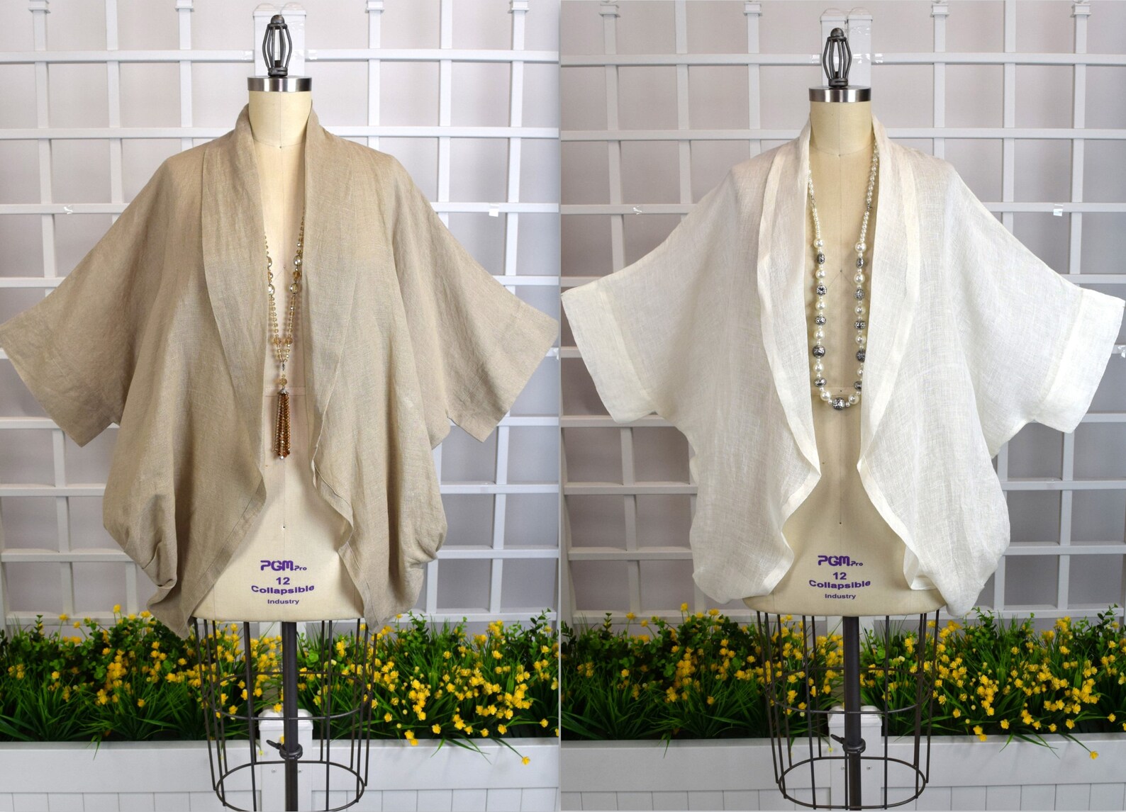 Linen Open Jacket, Oversize Linen Jacket, Linen Gauze Jacket Linen