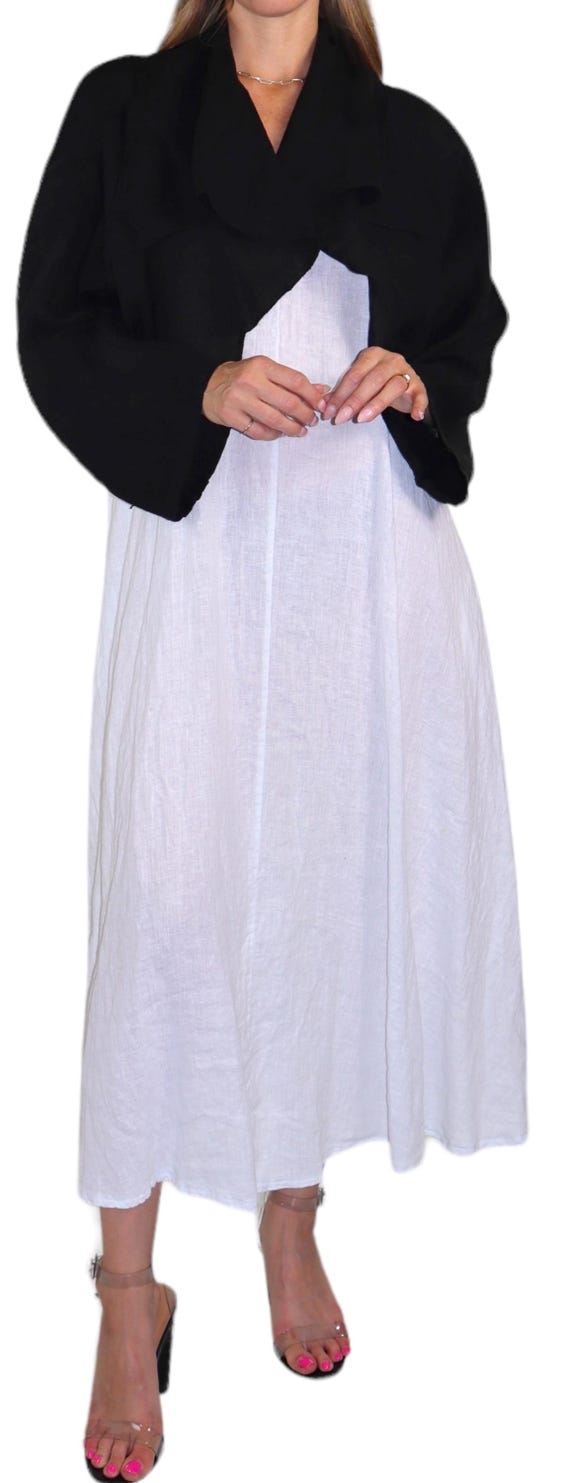 Linen dress and jacket set outlet