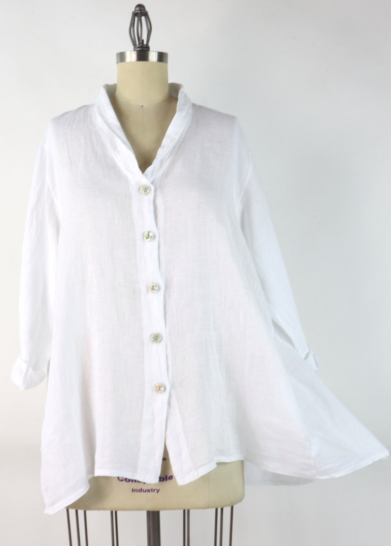 Washed Premium Linen One Size Tunic Women Linen Tunic Linen - Etsy