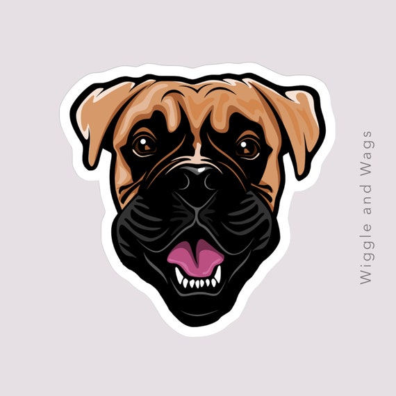 Boxer Dog Sticker Boxer Sticker Pet Sticker Dog Lover Etsy
