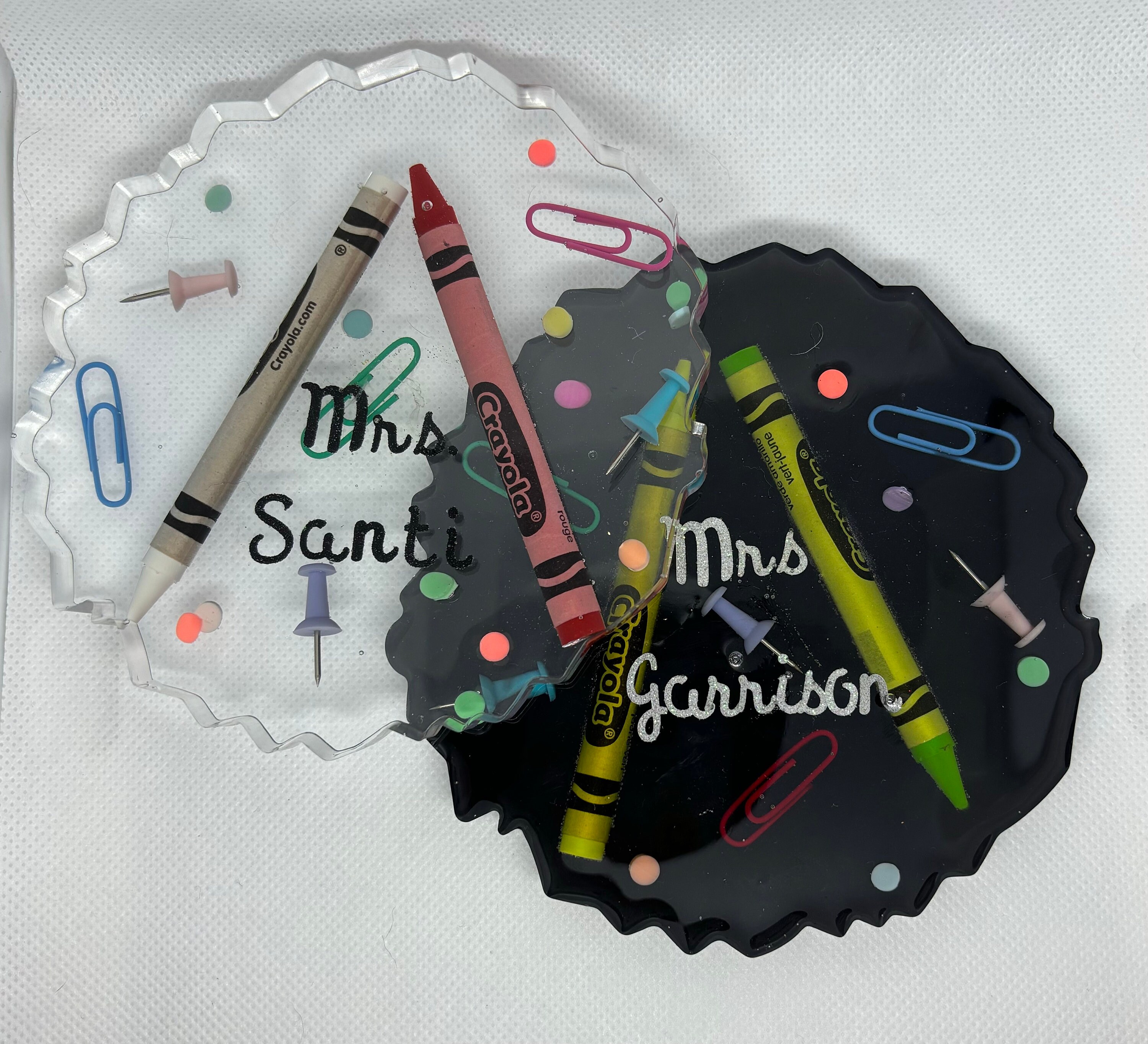Personalized Teacher Resin Coasters - Etsy