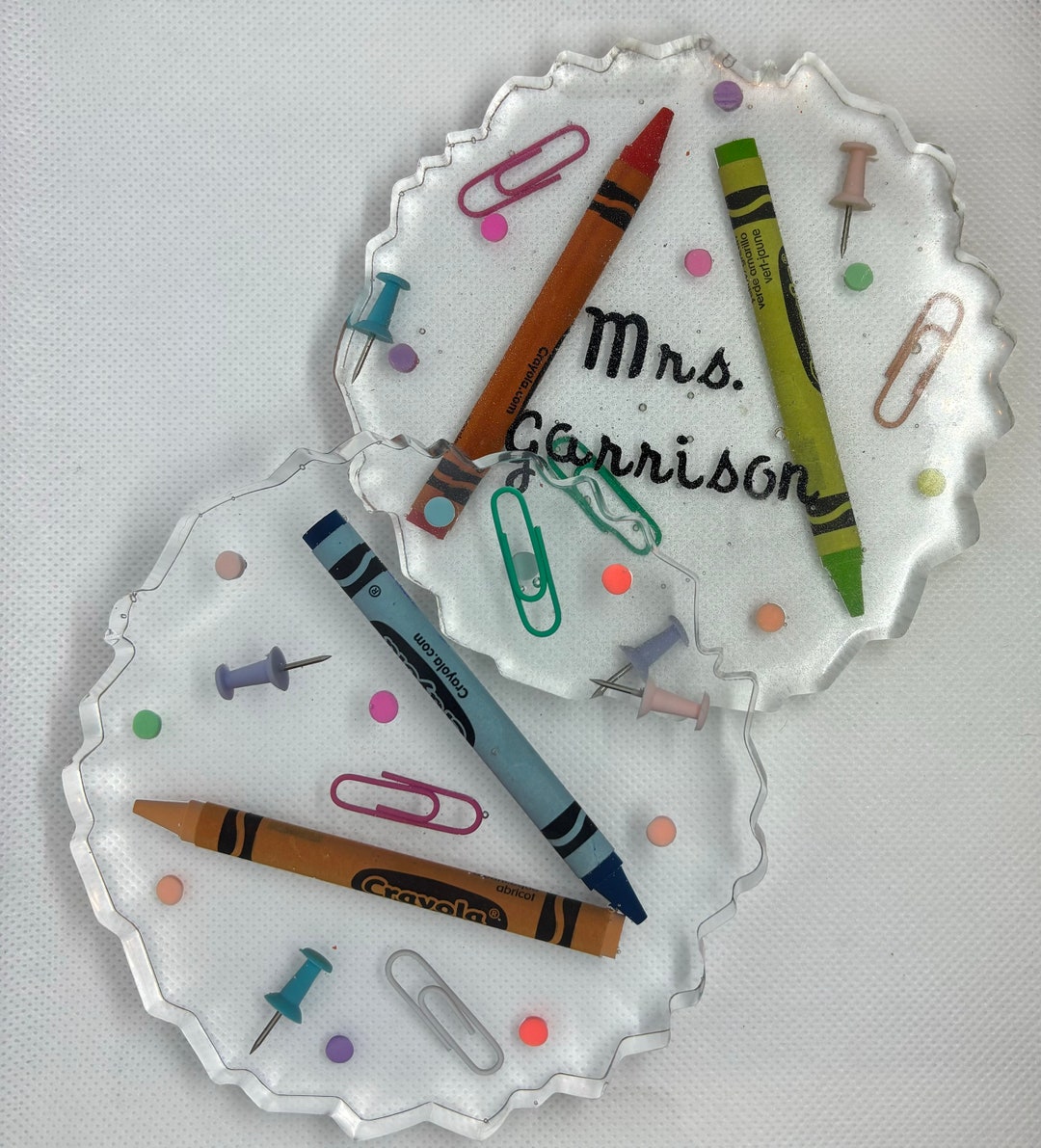 Personalized Teacher Resin Coasters - Etsy