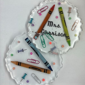 Personalized Teacher Resin Coasters