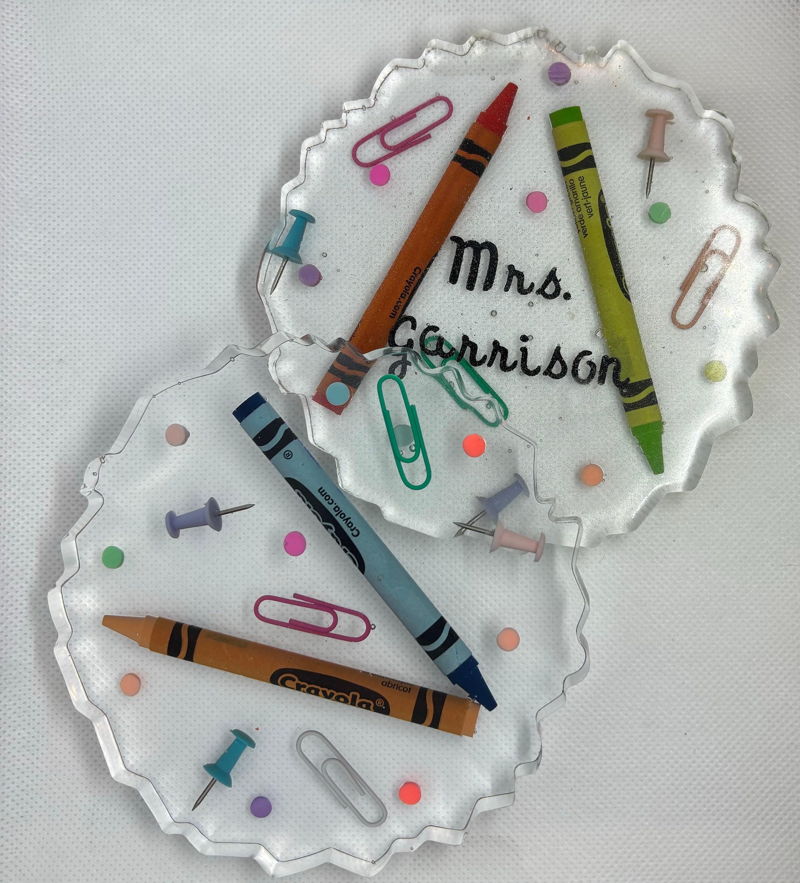 Personalized Teacher Resin Coasters - Etsy