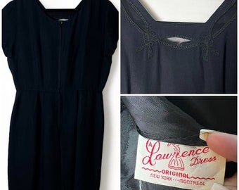 Lawrence Dress - 60s Vintage Little Black Dress - Sz. M