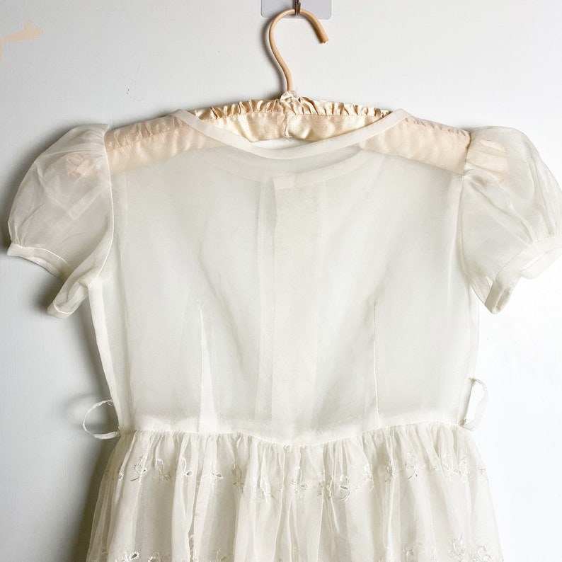 VINTAGE Sheer 1950s Girls Pinafore Sz. 4T image 3