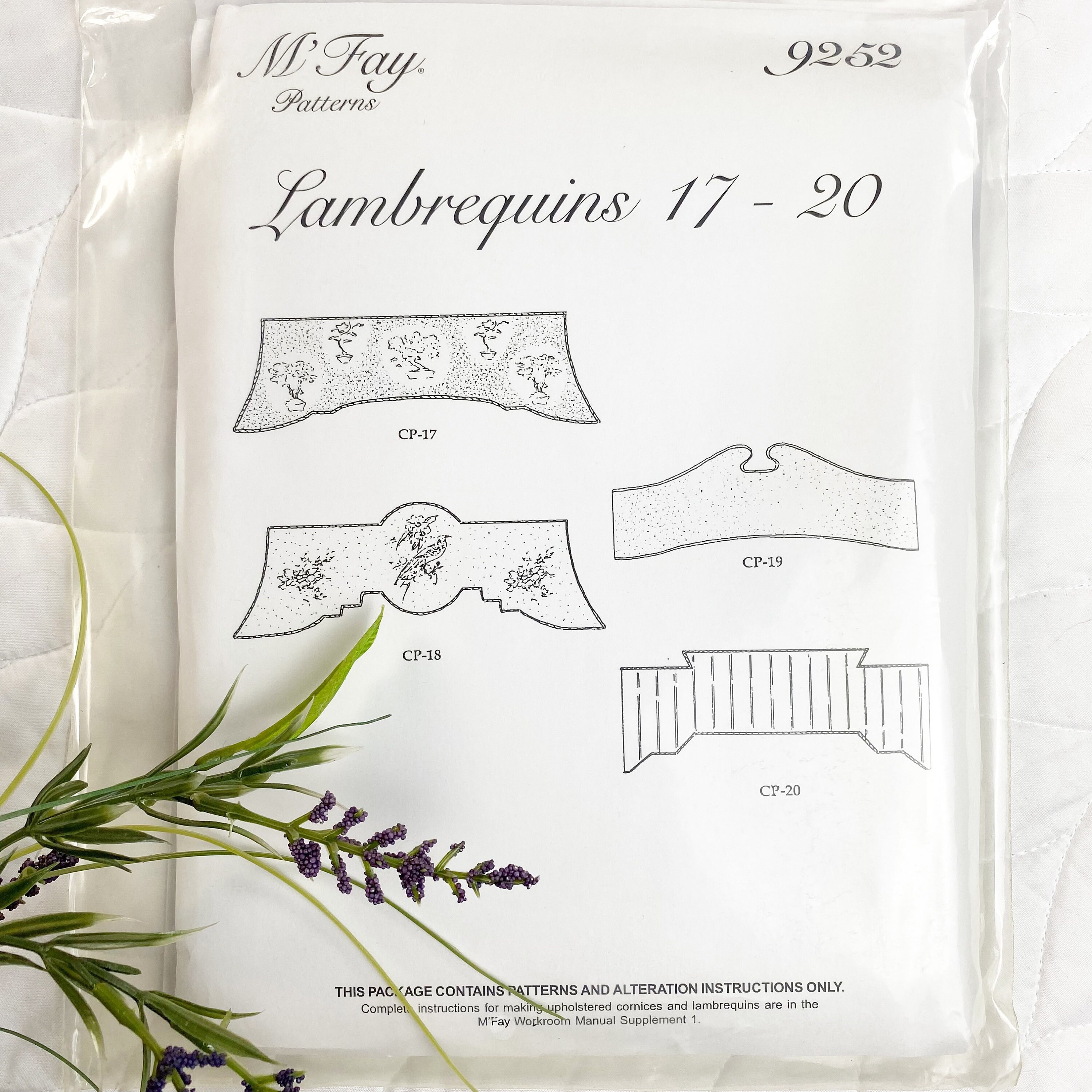 Mfay Patterns Lambrequins 17 20 9252 UNCUT Etsy