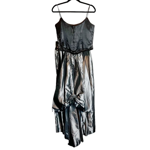 VINTAGE Jessica McClintock - 2 piece Gray & Black… - image 2