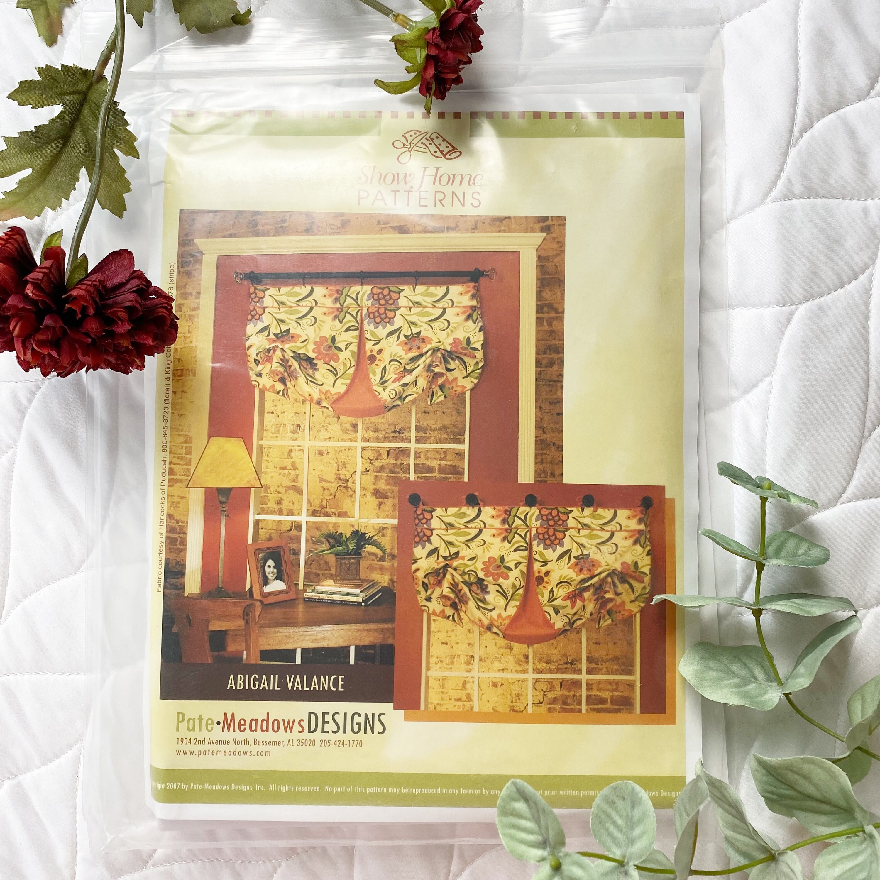 Show Home Patterns Abigail Valance Pate Meadows Designs UNCUT Etsy