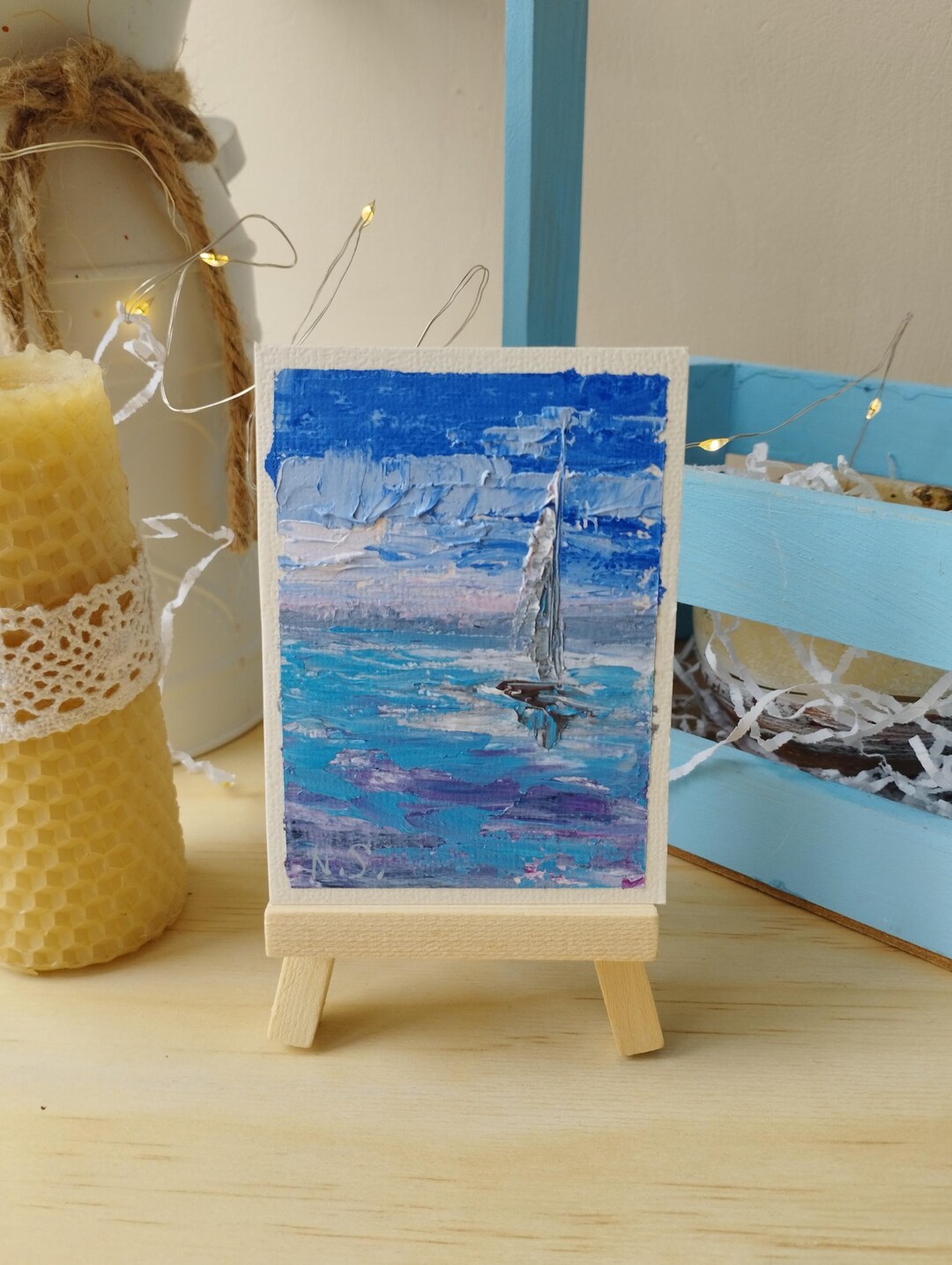 Original Seascape ACEO Oil Painting – Miniature Art by Natalia ...