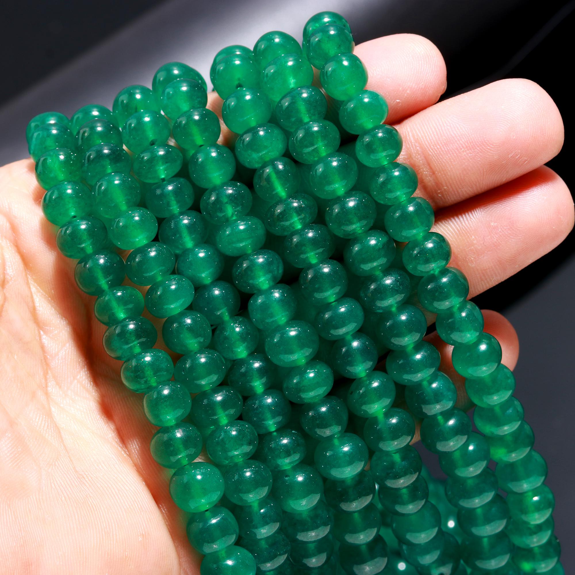 6x4mm Green Chalcedony Style Glass Rondelle Beads – Faceted, 16" Strand – For Jewelry Making