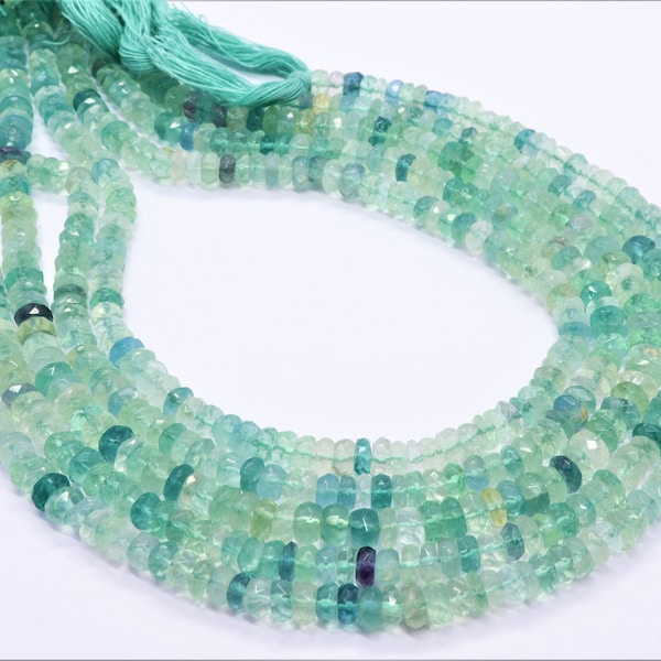 8mm Faceted Round Fluorite Loose Beads – DIY Jewelry Making – 25+ Pieces – Center-Drilled – GEM-inside