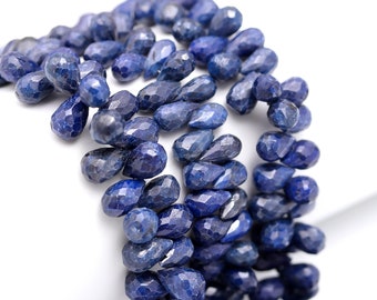 Lapis Lazuli Faceted Teardrop Beads Natural Lapis Lazuli Long Side Drops 6x10 MM Briolette Bead for Jewelry Necklace Pendant Earrings Making