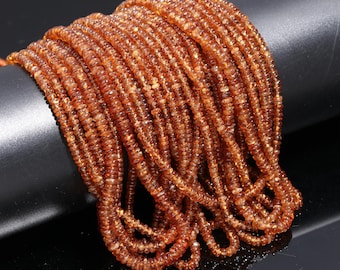 Hessonit Granat Heishi Washer Perlen Natürliche 4-5 MM Hessonit Glatte Reifen Form Perlen 16 "Strang Granat Perlen für handgemachten Schmuck machen