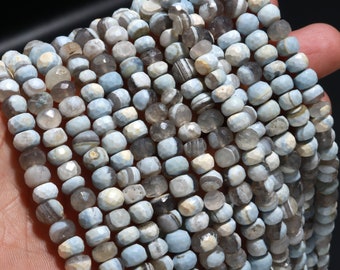 Boulder Opal Faceted Rondelle Beads Natural Boulder Opal 6-7 MM Rondelle Gemstone Beads for Designer Handmade Jewelry Necklace Making Craft