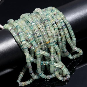 Multi Fluorite Heishi Washer Beads Excellent Quality Natural Green Fluorite Beads Fluorite Heishi Washer Beads 16 Inch for Jewelry Making