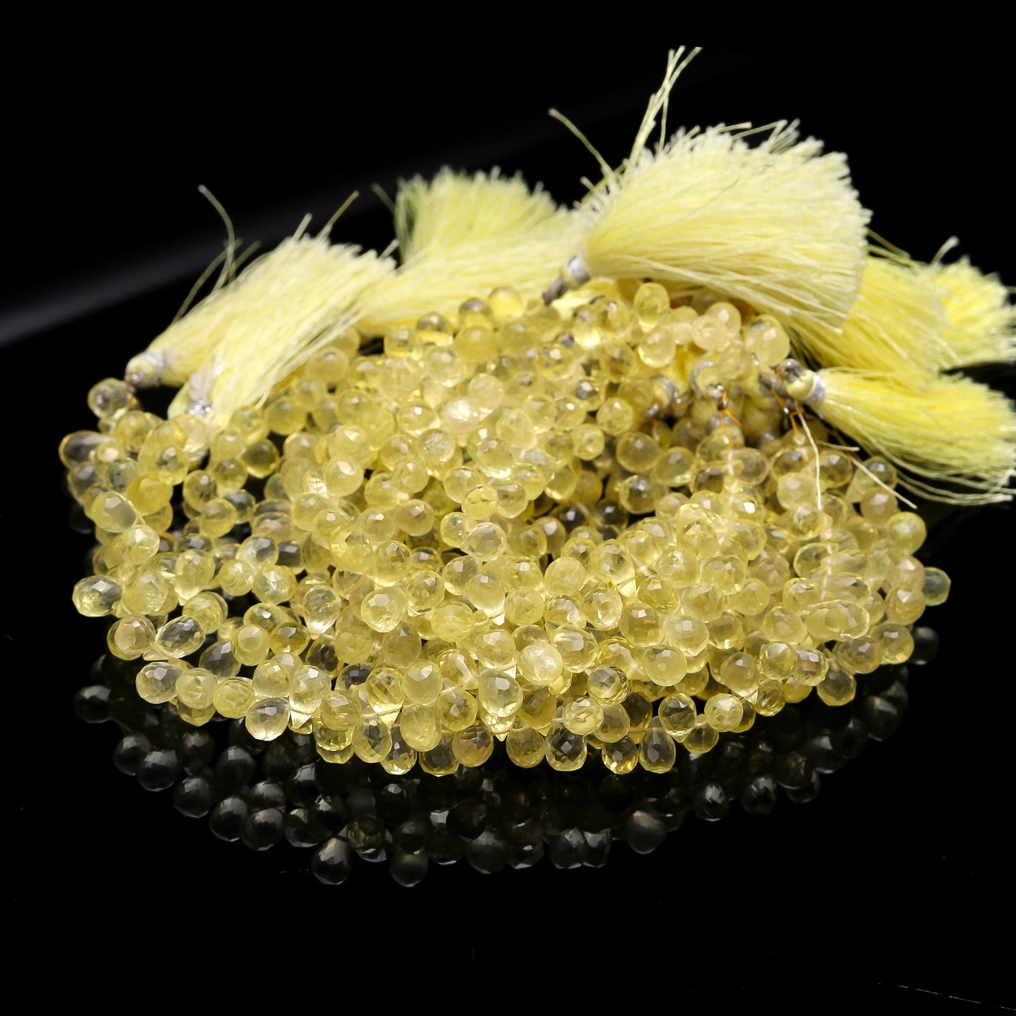 レモンクォーツ ティアドロップ ルース C レモンクォーツ ティア