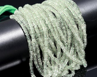 AAA Natürliche Grüne Amethyst Heishi Washer Perlen Natürliche Grüne Amethyst Heishi Washer Perlen16-Zoll-Heishi Washer Grüner Amethyst für Schmuck