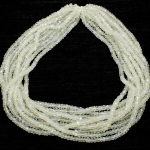 White Rainbow Faceted Rondelle Beads Natural White Rainbow Rondelle Beads Faceted White Rainbow Beads for Designer Jewelry Making Craft