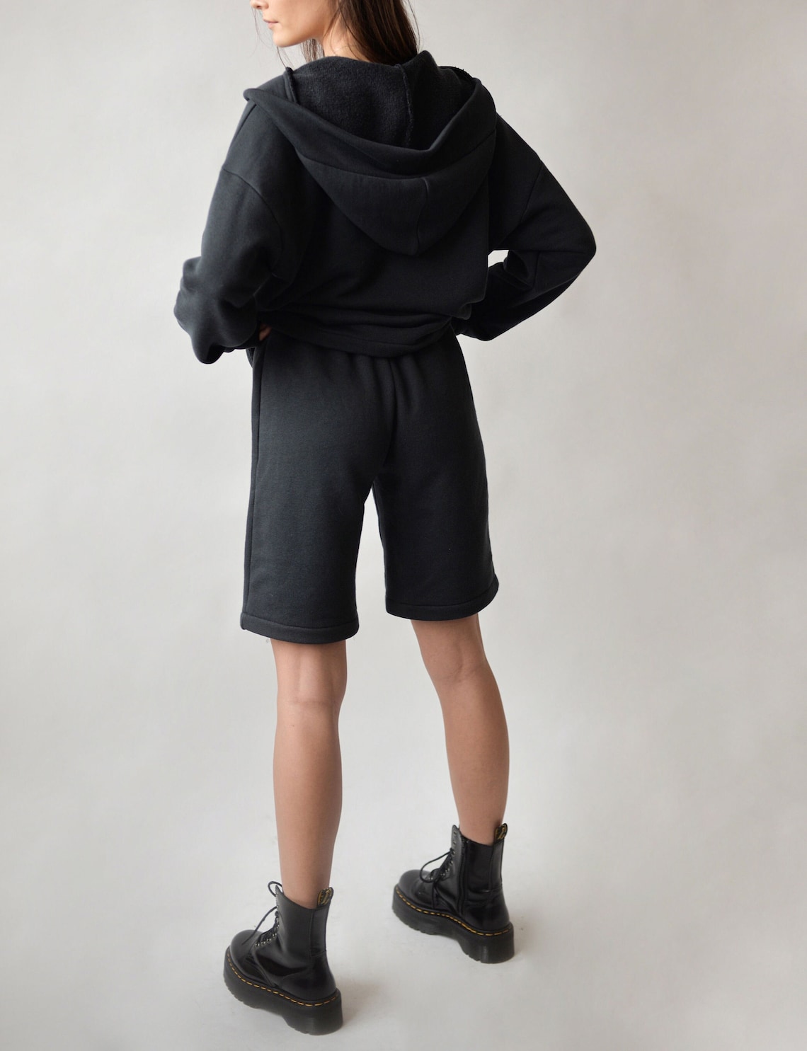 hoodie and shorts lounge set