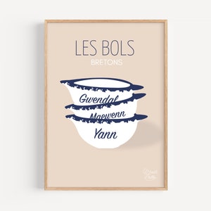 Poster Breton bowls (Customizable)