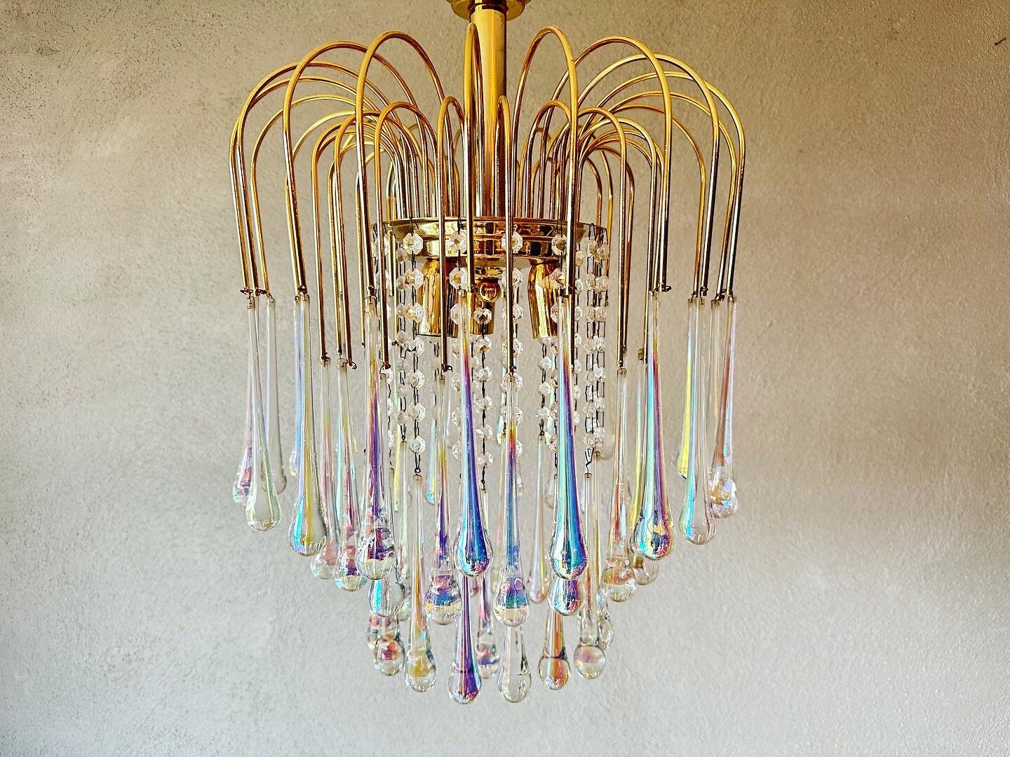 Vintage on sale teardrop chandelier