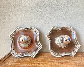 Par de lámparas de pared vintage de lava gorda