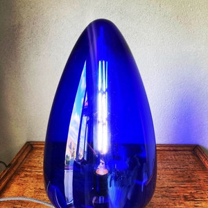 Vintage blue murano glass ceiling lamp