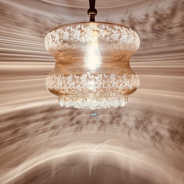 Unique amber glass pendant lamp Hustadt Leuchten