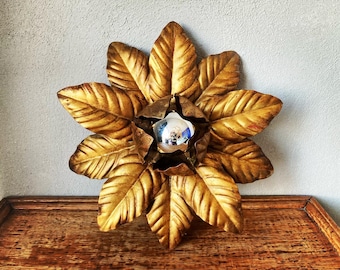 Lámpara de flores italiana vintage
