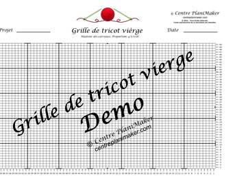 Knitting Grid Template english - Etsy