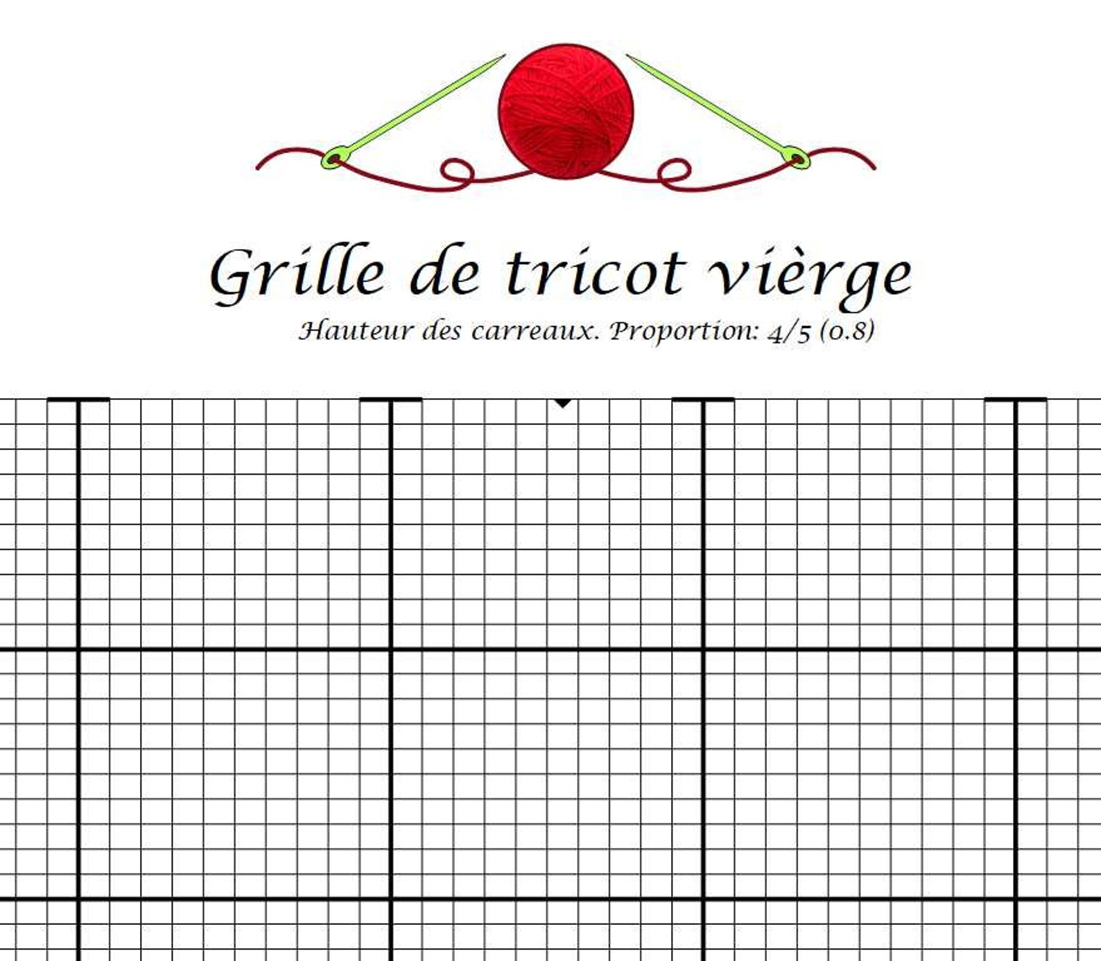 Grille de tricot vierge Français Etsy France