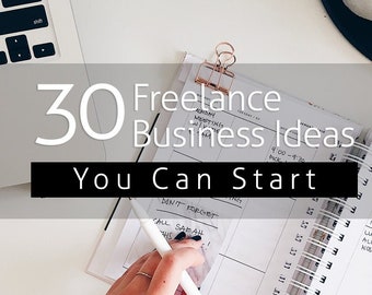 30 Freelance Business Ideas You Can Start PDF eBook For Beginners & Aspiring Entrepreneurs, Digital Download