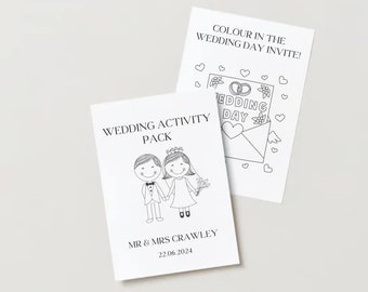 Digital Download - Wedding Activity Packs | Kids Drawing Wedding Packs | Personalised Wedding Activity