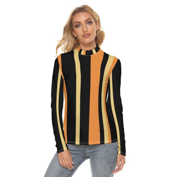 WOMEN’S TURTLENECK - Vintage Turtleneck - Long Sleeve Shirt - Handmade Turtleneck - Polyester Turtleneck - Stretchy Turtleneck